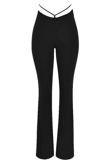 Layla Black V-Front Trousers