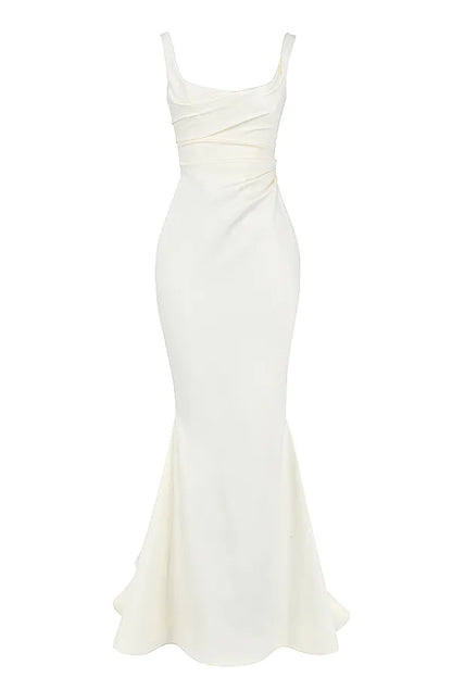 Emilie Off White Satin Mermaid Bridal Gown