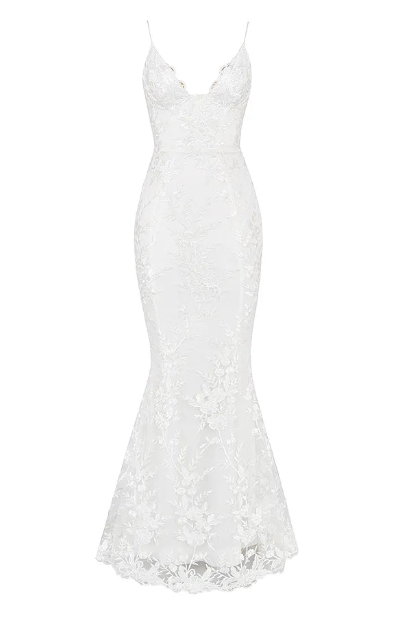 Solene White Lace Bridal Gown