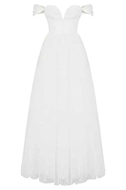 Fairytale White Tulle Bridal Gown