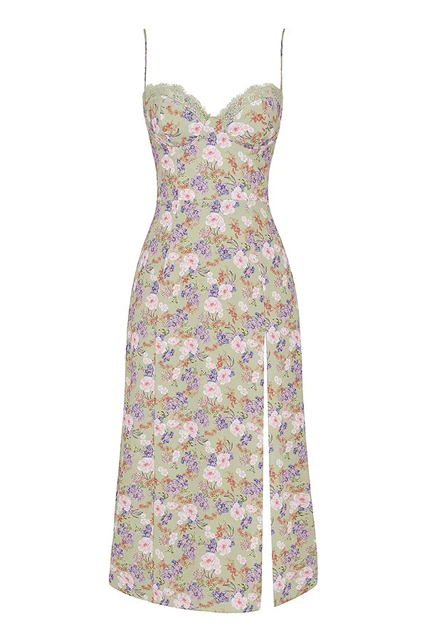 Charlotte Peony Print  Midi Sundress