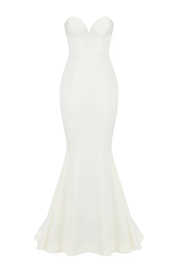 Giselle Ivory Satin Strapless Bridal Gown