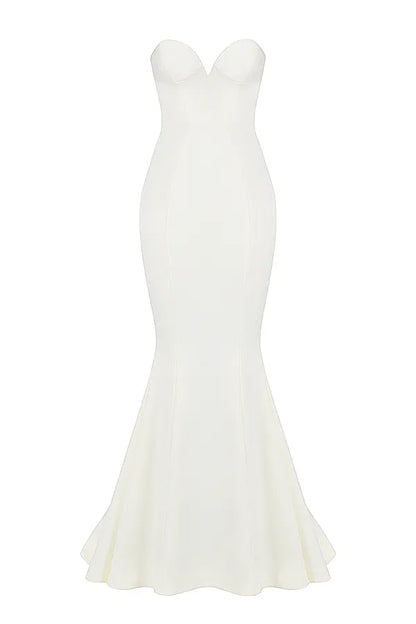 Giselle Ivory Satin Strapless Bridal Gown