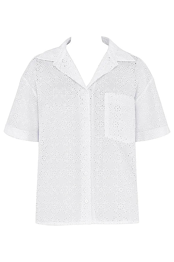 Carrie White Broderie Anglaise Shirt