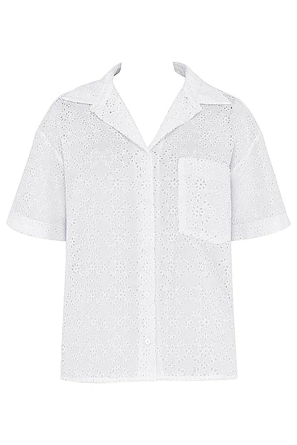 Carrie White Broderie Anglaise Shirt