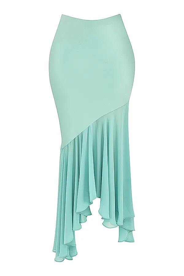 Lila Jade Ruffle Maxi Skirt