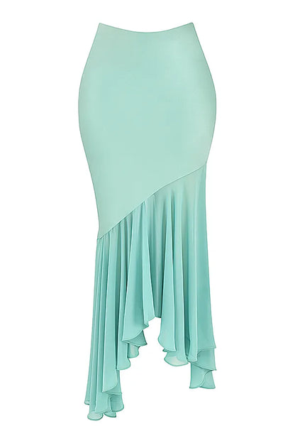 Lila Jade Ruffle Maxi Skirt