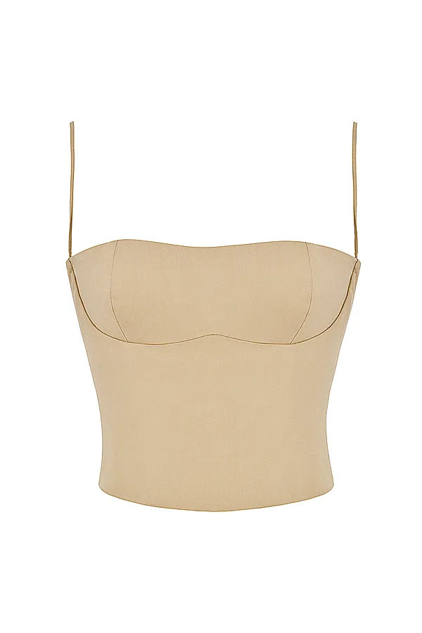 Audette Camel Structured Corset