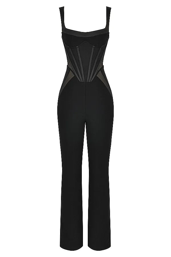 Mylene Black Corset Jumpsuit