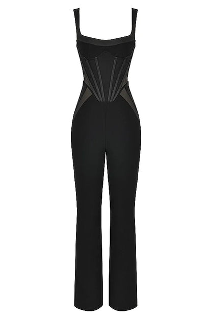 Mylene Black Corset Jumpsuit