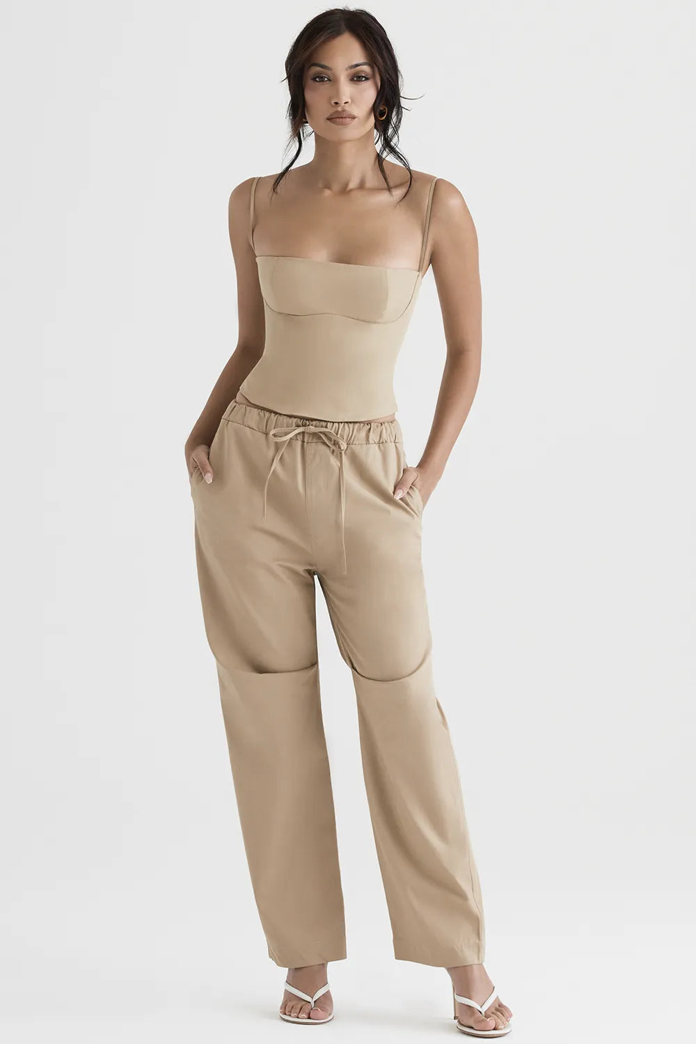 Audette Camel Structured Corset
