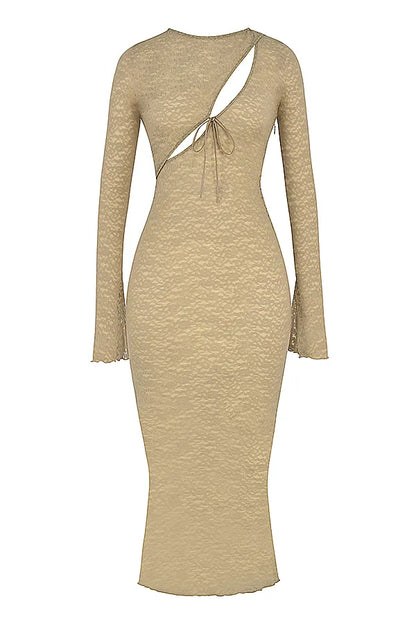 Giovanna Stone Floral Lace Maxi Dress