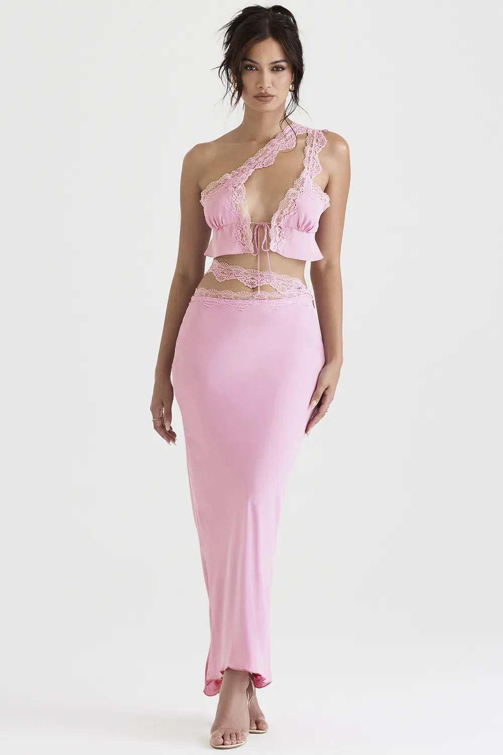 Lorena Pink Floaty Cropped Top
