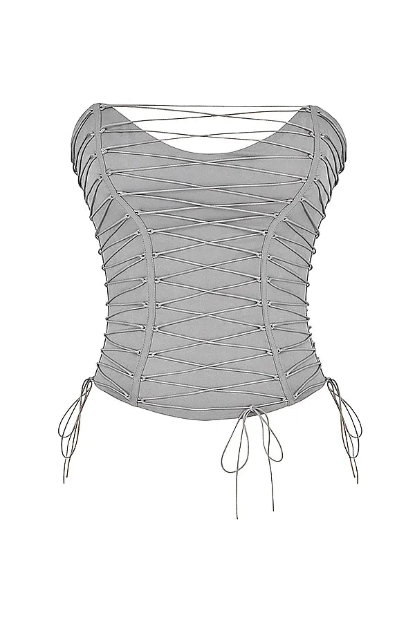 Mirabelle Smoke Lace Up Corset