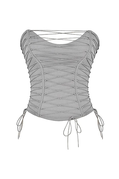 Mirabelle Smoke Lace Up Corset