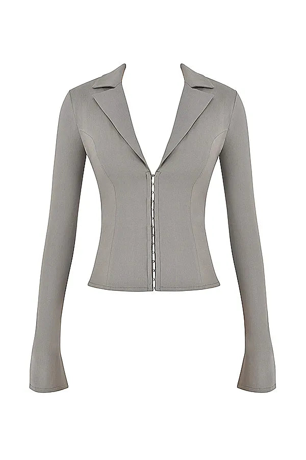 Zakira Smoke Fitted Shirt