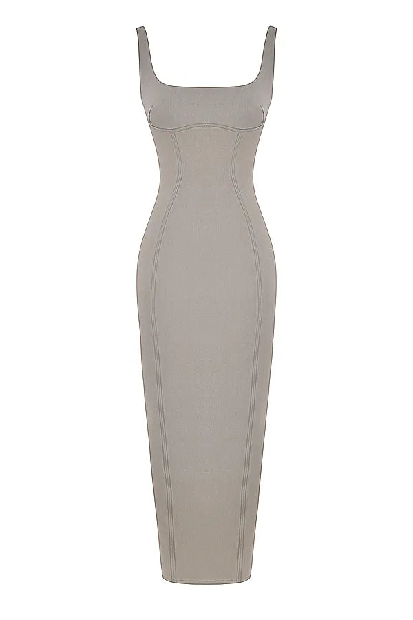 Rea Smoke Bodycon Maxi Dress