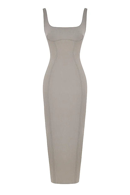 Rea Smoke Bodycon Maxi Dress