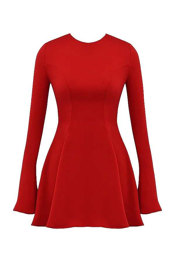 Sacha Red Satin Mini Dress