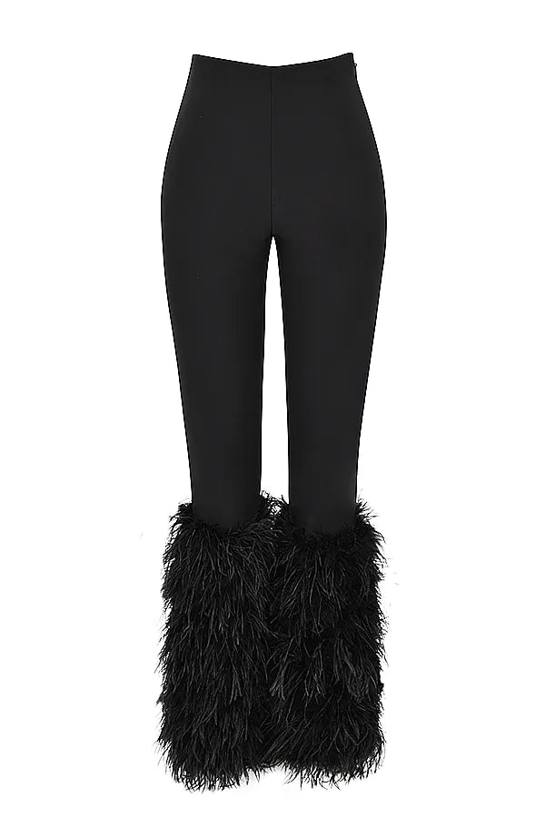 Nicolette Black Trimmed Trousers