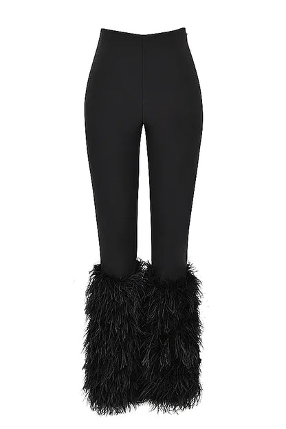 Nicolette Black Trimmed Trousers