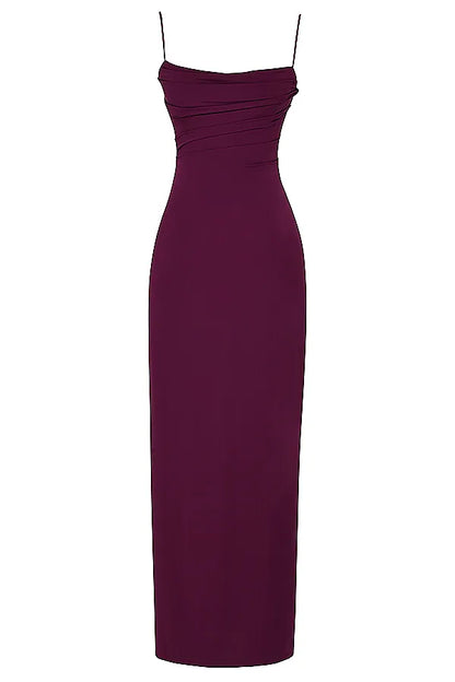 Lani Merlot Corset Maxi Dress