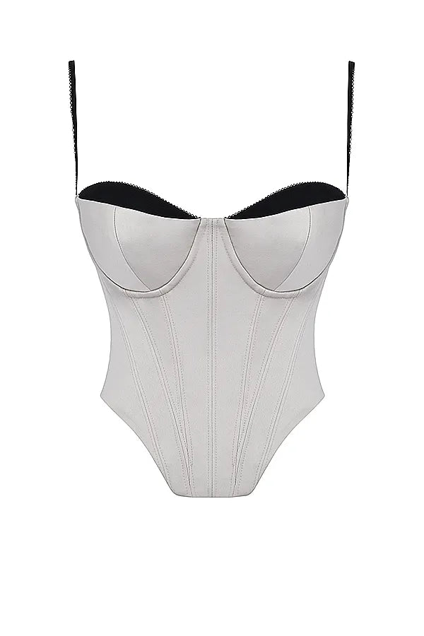 Luette Beige Satin Underwired Corset