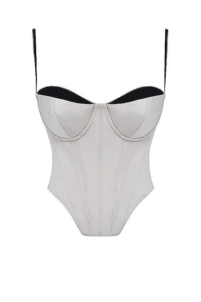 Luette Beige Satin Underwired Corset