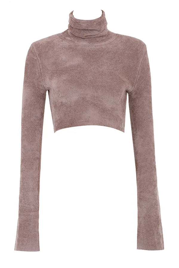 Suri Rose Chenille Cropped Top