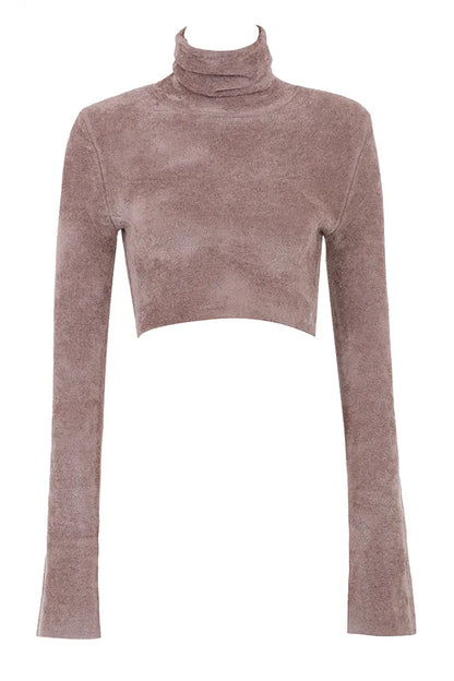 Suri Rose Chenille Cropped Top