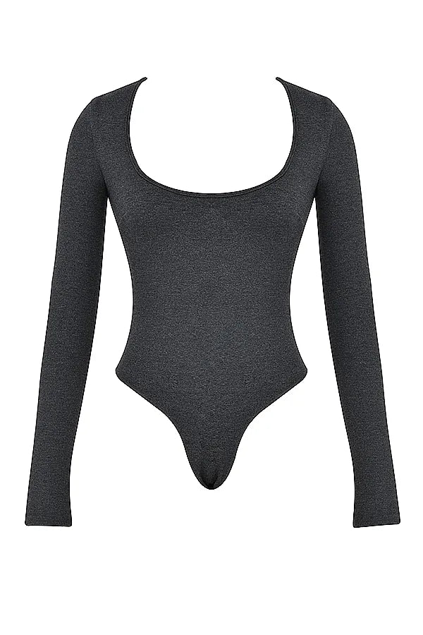 Marianna Charcoal Loungewear Bodysuit