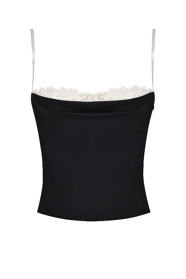 Eli Black & Off White Underwired Top