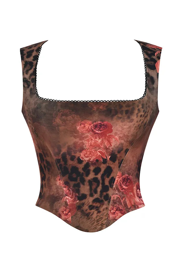 Kalina Floral Printed Corset