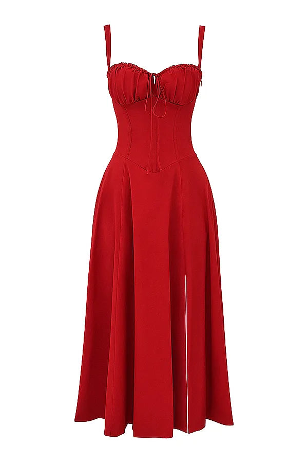 Carmen Red Rose Bustier Sundress