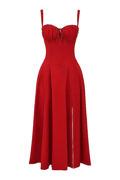 Carmen Red Rose Bustier Sundress