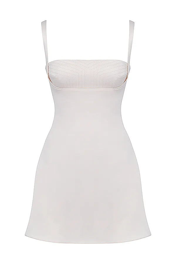 Kara Vintage Cream Mini Dress