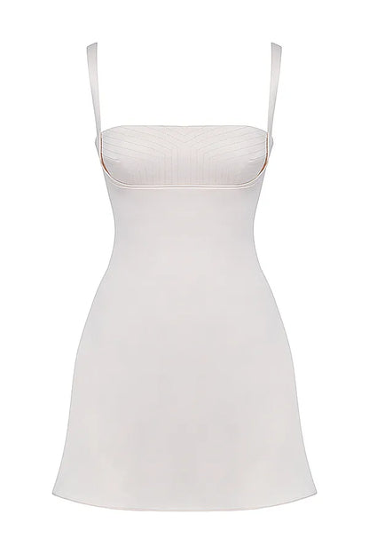 Kara Vintage Cream Mini Dress