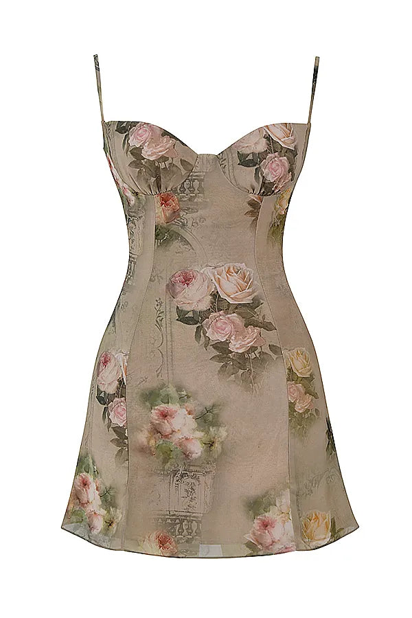 Christiana Vintage Floral Mini Dress