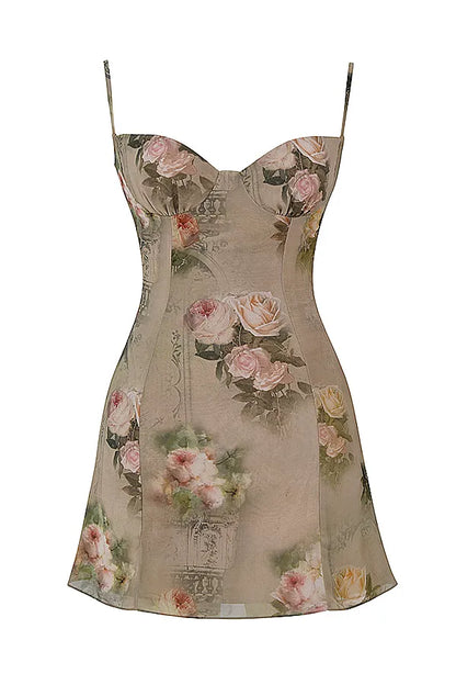 Christiana Vintage Floral Mini Dress