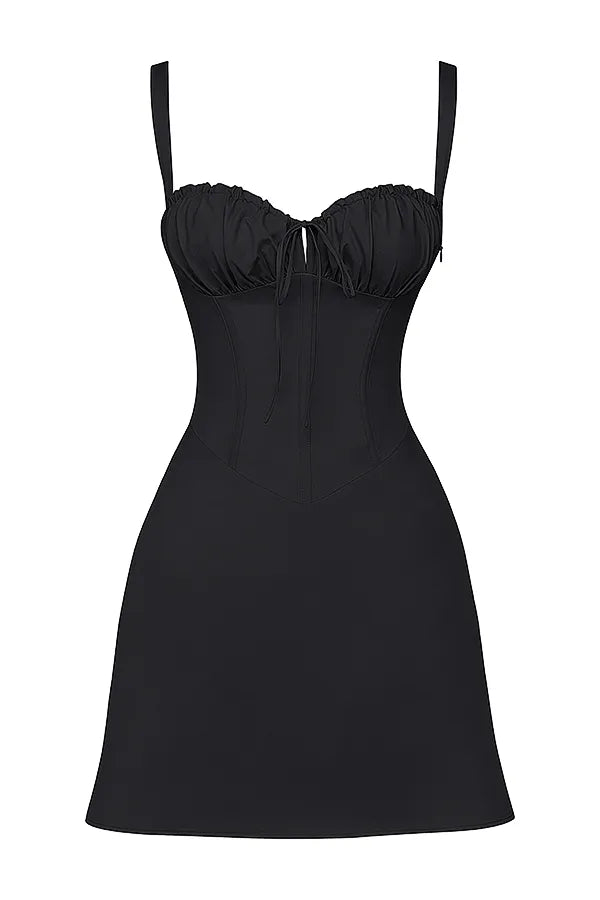 Carlotta Black Corset Mini Dress