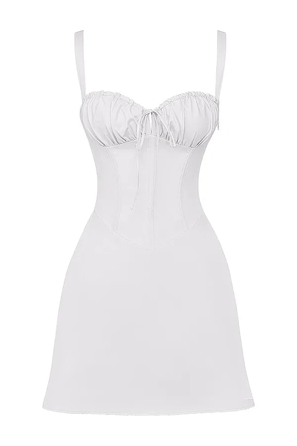 Carlotta White Corset Mini Dress