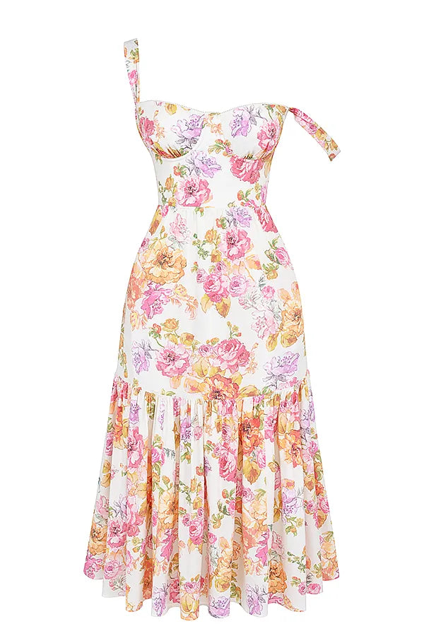 Elia Ivory Floral Midi Sundress