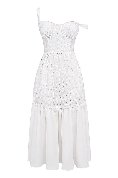 Elia White Broderie Anglaise Midi Sundress