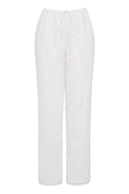 Frankie White Broderie Anglais Trousers