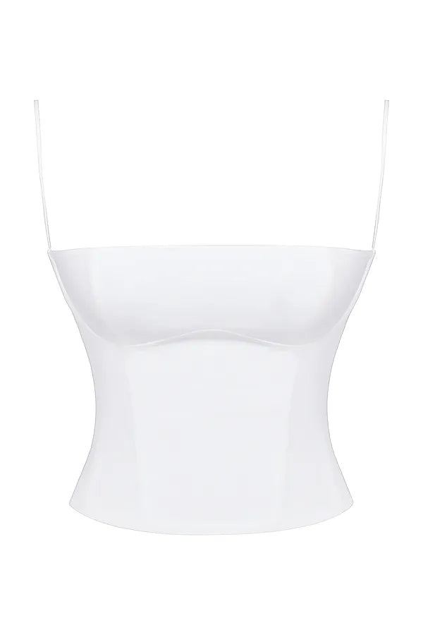 Audette White Structured Corset