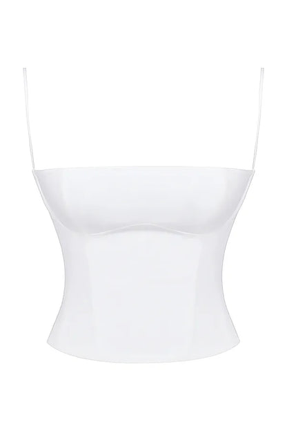 Audette White Structured Corset