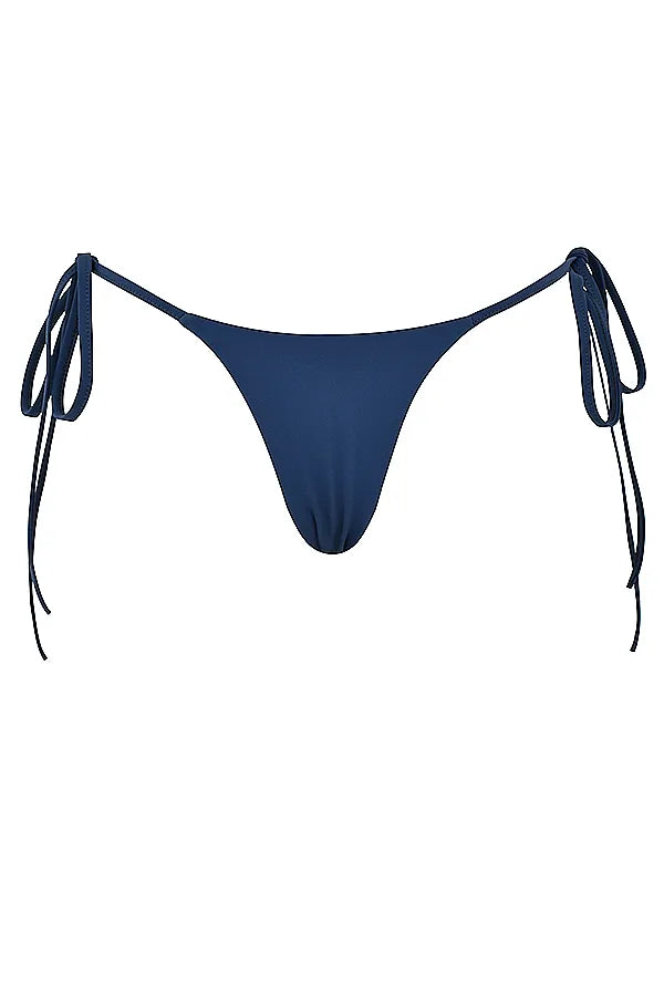 Santorini Deep Blue Tie Side Bikini Bottom