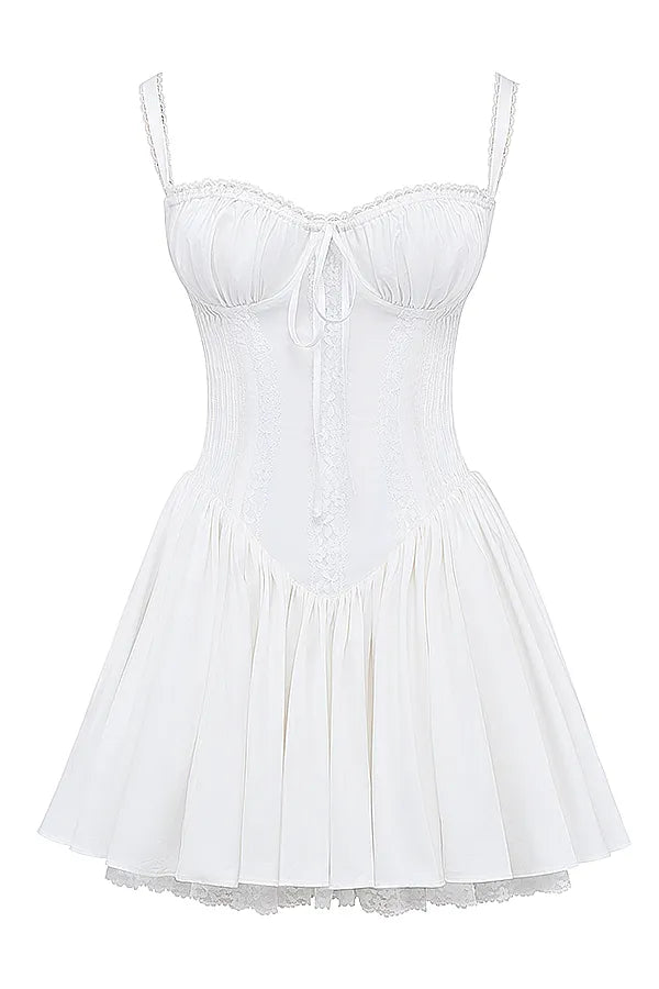 Pietra White Corset Mini Dress