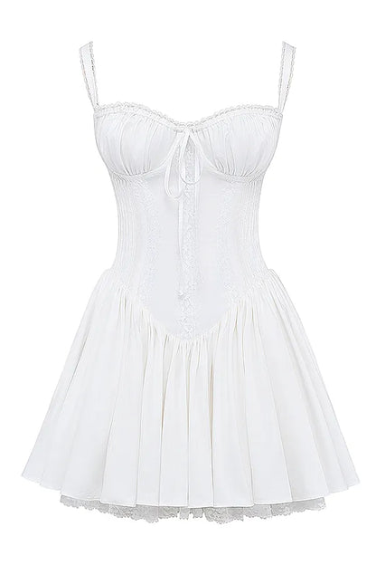 Pietra White Corset Mini Dress