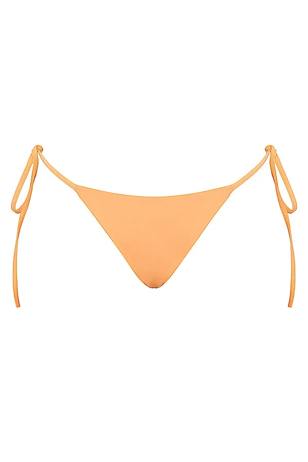 Santorini Light Orange Tie Side Bikini Bottom